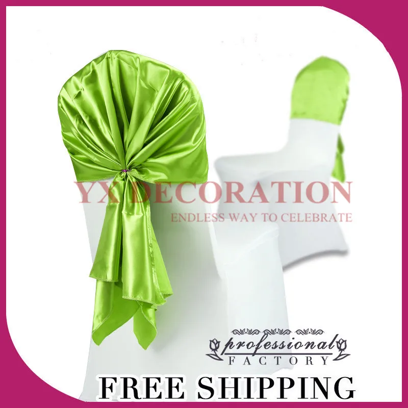 sage green 70x140 см атласная крышка для стула для свадебного банкета - Цвет: sage green