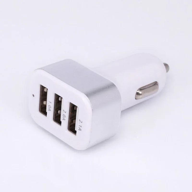 Автомобильное зарядное устройство 12 24 В DC 5 2.1A USB 3 порта быстрое автомобильное для