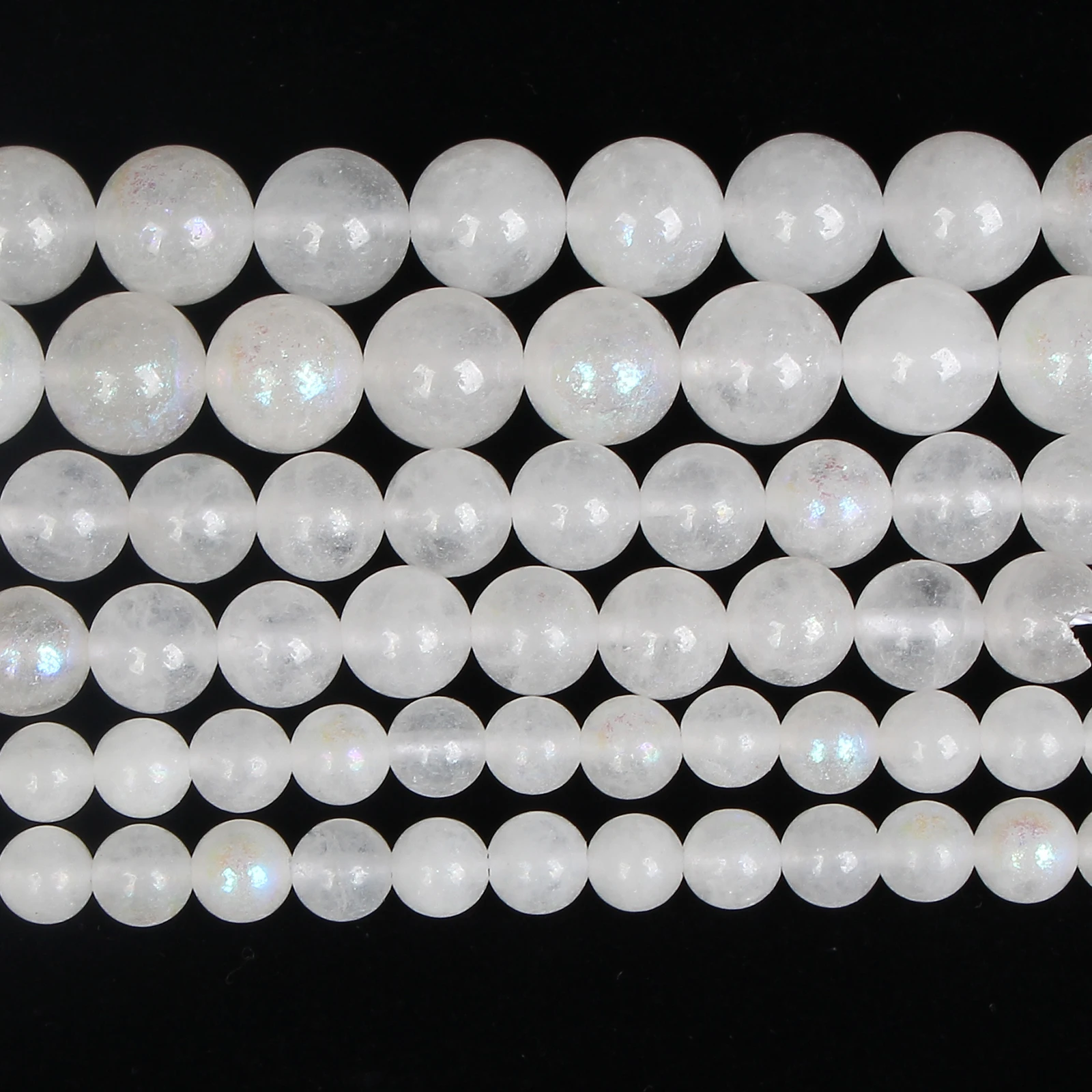 Natural Stone Beads White Moonstone Round Loose Beads For Jewelry Making DIY Bracelets Necklace Accessories Beads 6/8/10MM
