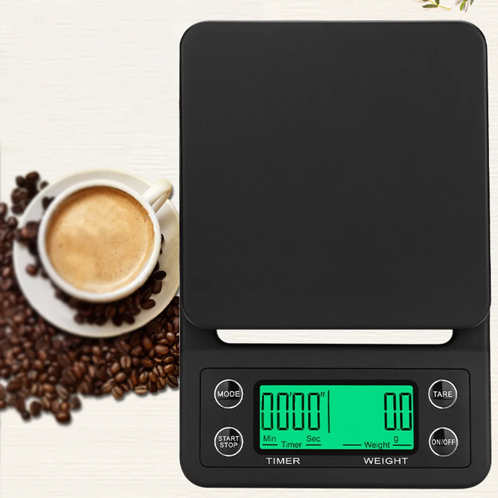  3kg/0.1g 5kg/0.1g Coffee LCD Display Battery Powered Mini Drip Backlight Non-Slip Electronic Scale 