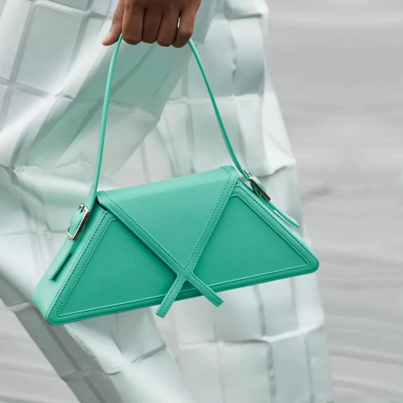 Panelled Trapezoid Underarm Bag 2022 Trendy High Quality Leather Shoulder Bag Designer Handbags Luxury Brand Women