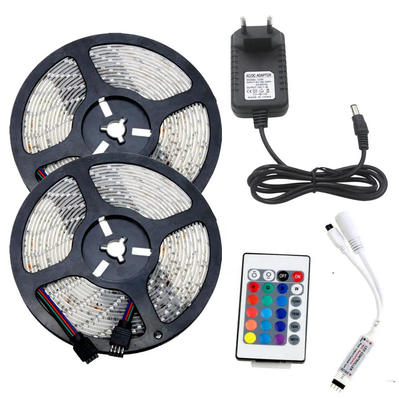 5 м 10 Светодиодная лента RGB светильник SMD 2835 DC12V 60 светодиодов/м