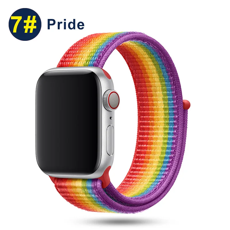 Pride Нейлоновый спортивный ремешок для Apple Watch Series 5 4 3 44 мм 40 мм сменный ремешок iwatch 5 38 мм 3 2 Hyper - Цвет ремешка: Pride