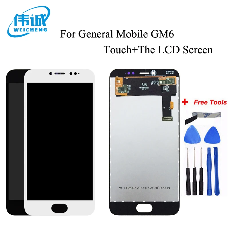 

WEICHENG 5 inch For General Mobile GM 6 GM6 LCD Display+Touch Screen Assembly Replacement for GM6 LCD gm6+Free Tools