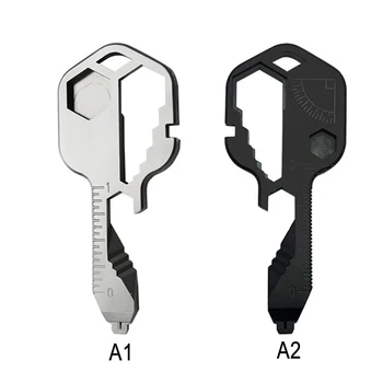 

24-in-1 Keychain Multi-function Portable Key Tool Versatile Outdoor Mini Bottle Tool Stainless Steel Screwdriver Bottle Opener