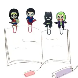 25 шт. аниме закладки Бэтмен против Супермена бумажные зажимы держатель страницы школьные офисные поставки канцелярские принадлежности
