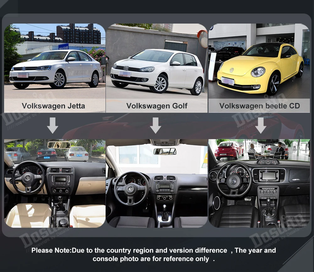 Cheap Android 9.0 2 din Car Radio 7" Display Car DVD Player with Built-in GPS  1080P Video for VW Golf Polo Passat Tiguan EOS 4G RAM 1