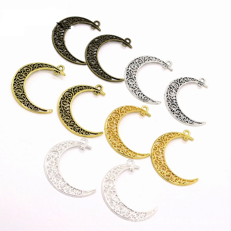 

50 Pcs Vintage Moon Alloy Pendant DIY Jewelry Accessories For Making Handmade Accessories Craft Making Or Decoration
