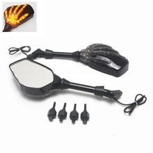 1 пара Универсальный мотоцикл Скелет Череп ручной светодиодный боковые зеркала заднего вида для 8 мм 10 мм Винтовые аксессуары для мотоциклов