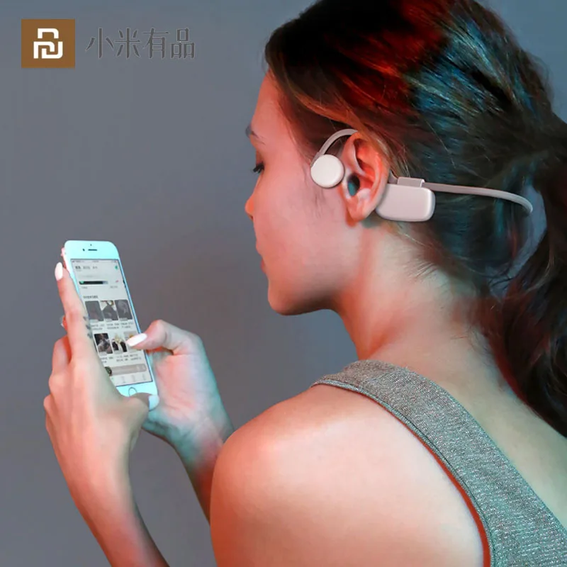 

2020 Youpin Bone Conduction Sports 5.0 Bluetooth Headphone BH818 Fitness Safety 26g Light Magnetic Charging Comfortable Headset