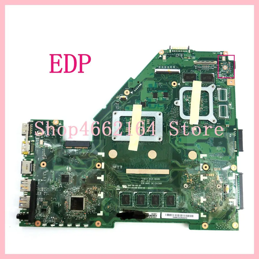 X550JF EDP Mainboard 4GB RAM i7-4720CPU 930M/2G For ASUS X550JX X550JF FX50J X550JD X550JK X550J La