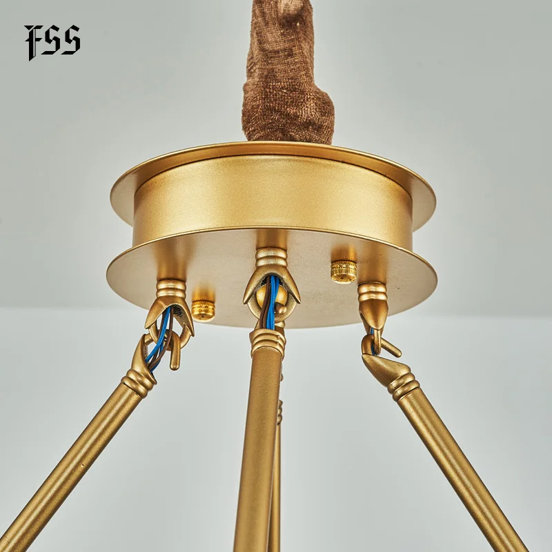 Fss, новинка, Золотая круглая хрустальная люстра, светильник ing для гостиной, светодиодная лампа для спальни, люстры, внутренний светильник, светильники, Домашний Светильник ing