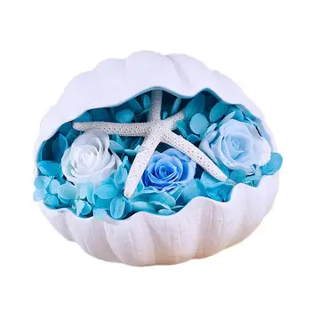 

Valentines Day Gifts for Her Immortal Preserved Rose Flower With Ocean Seashell