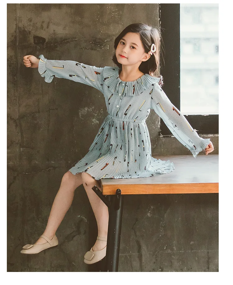 School Teenagers Big girls chiffon Dress Little girls Floral Dresses Spring 2020 kid clothes for 3 4 5 6 7 8 9 10 11 12 13 years (13)