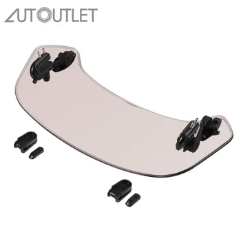 

AUTOUTLET Windshield Universal Motorcycle Adjustable Clip On Windshield Extension Spoiler Wind Deflector Smoke For Motorcycle