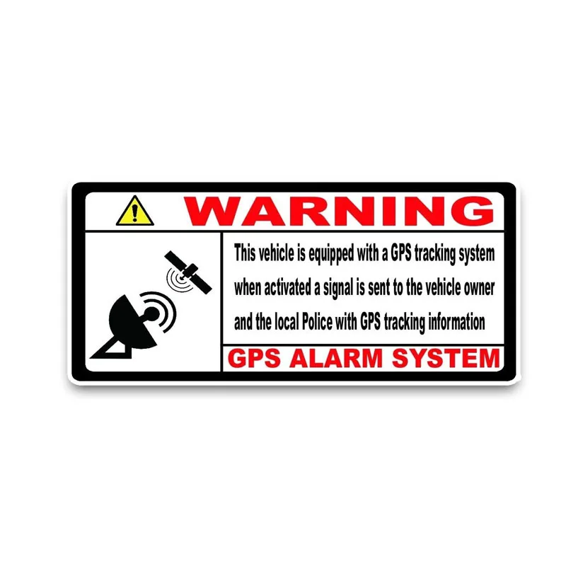 

Hot Funny GPS Alarm System Car Stickers Motorcycle Decals Motorcycle Accessories Waterproof PVC 12cm *5cm