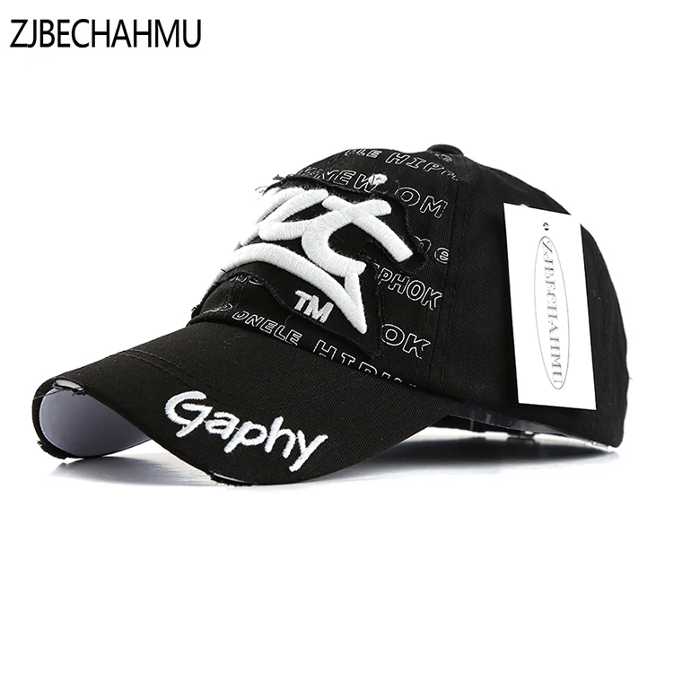 

2020 New Spring cotton snapback hats baseball cap hat hip hop fitted cheap hats for men women gorras curved brim hats Damage cap