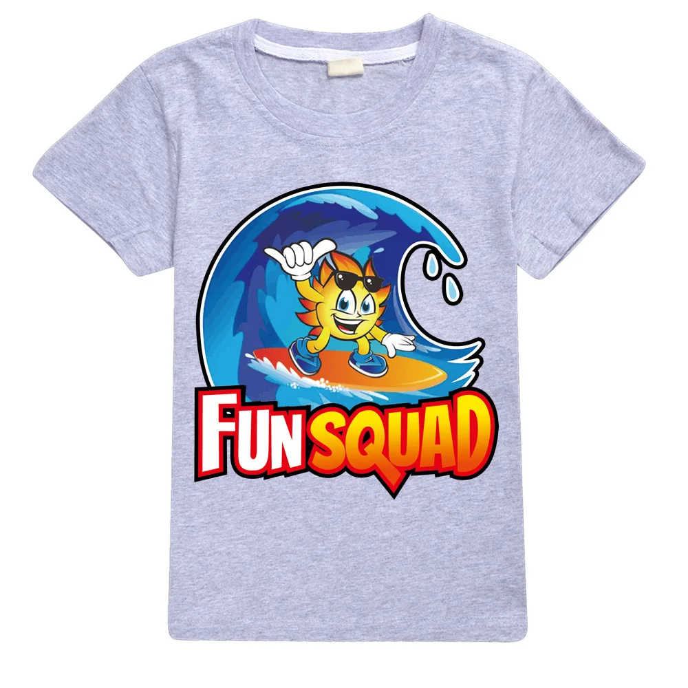 Fun Squad game Children Cartoon Cotton T-shirt Pullover Leisure Kids Girls Tops Christmas Gift 2022 Summer Clothes For Kids