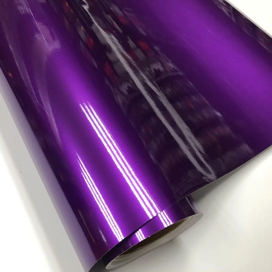 50cm*300cm Gloss Candy Metallic Purple Blue Vinyl For Car Wrap Midnight
