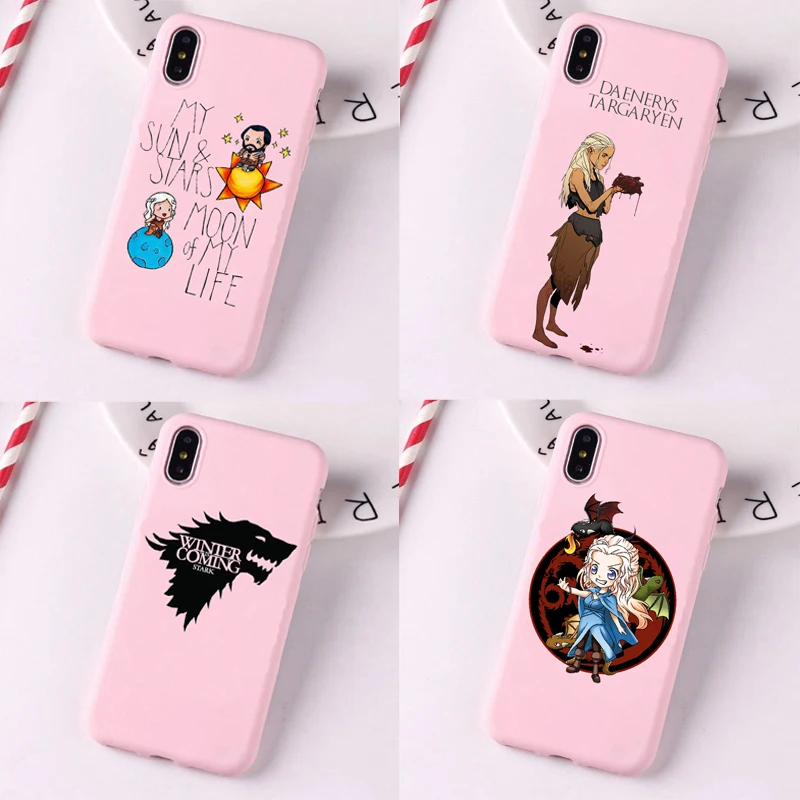 Game Thrones Daenerys Dragon Jon Snow tyrion lannister Soft Phone Case For iPhone 11 11Pro 7 7plus 6 6S 6Plus 8 8Plus X 5 5S SE | Мобильные