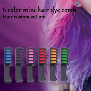 

2019NEW 6PCS Mini Disposable Personal Salon Use Hair Dye Comb Professional Crayons For Hair Color Chalk Hair Dyeing Tool