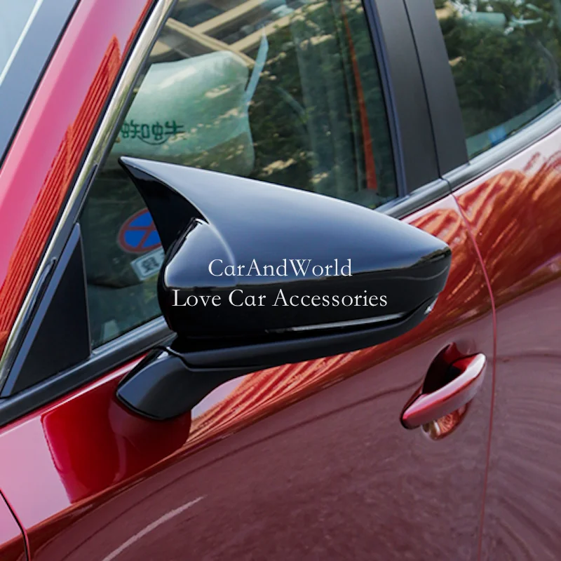

For Mazda 3 Axela 2019-2023 External Side Door Rear View Mirror Cover Moulding Frame Trims ABS Chrome Decoration Car Accessories