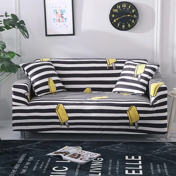 

SOFTBATFY Delicious Popsicle Sofa Cover Elastic All-inclusive Couch Case for Different Shape Sofa L-Style Sofa Case Dropshipping
