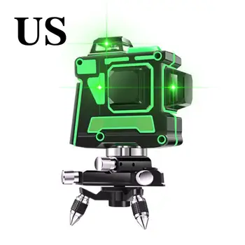 

Infrared Level 12 Lines 3D Level Self-Leveling Horizontal&Vertical Cross Powerful Green 360 Degree Adjustment Higher Visibility