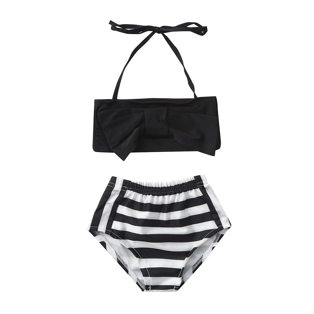 Лидер продаж года; Модный летний жилет в полоску с бантом для маленьких девочек; купальный костюм для детей и мам; Прямая