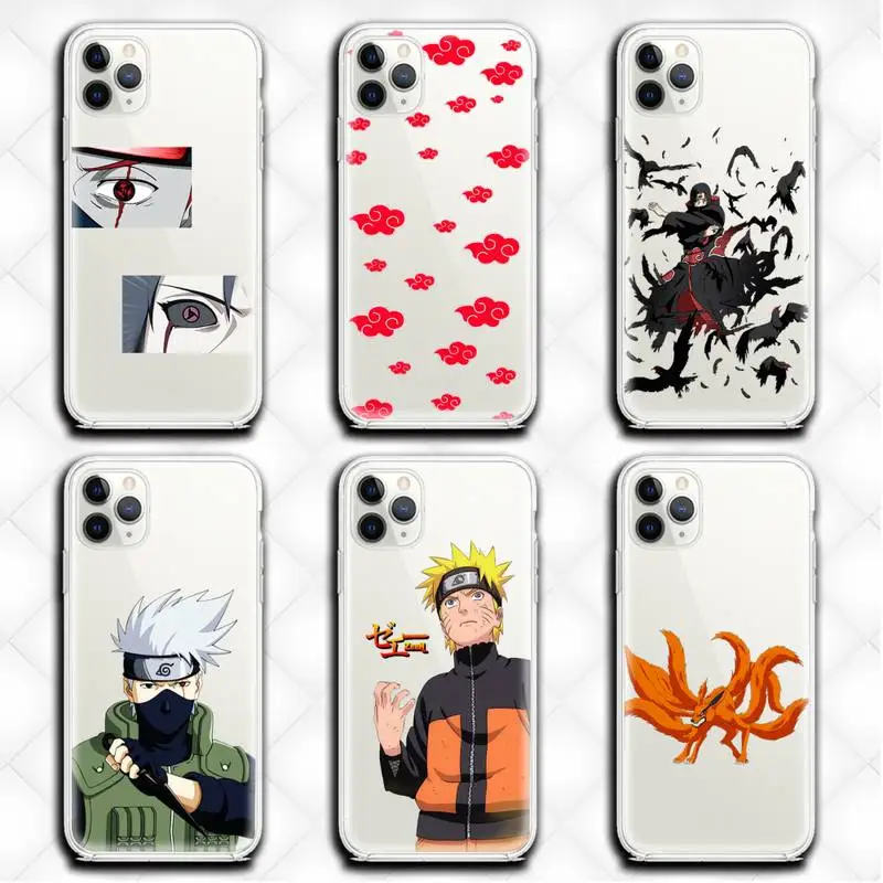 

Anime Naruto Itachi Kakashi Phone Case clear for iphone 12 pro max 11 pro XS MAX 8 7 6 6S Plus X 5S SE 2020 XR cover