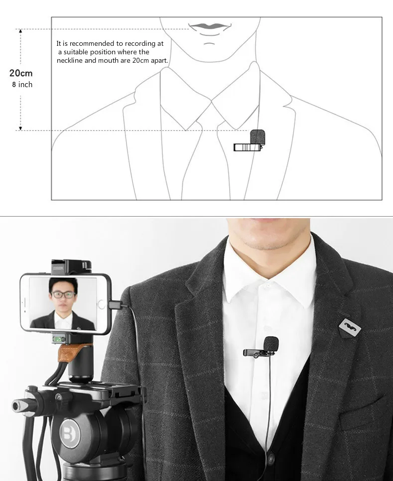 BOYA BY M1 / M1DM 3 5 мм Lavalier конденсаторный микрофон с ветровым стеклом для смартфонов Dslr