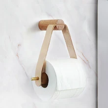 Wooden Rolled Toilet Paper Holder Bathroom Storage Paper Hand Towel Dispenser Toilet Tissue Paper Rack