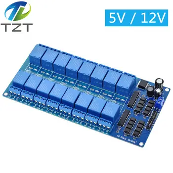 

5V 12V 16 Channel Relay Module for arduino ARM PIC AVR DSP Electronic Relay Plate Belt optocoupler isolation 16 way