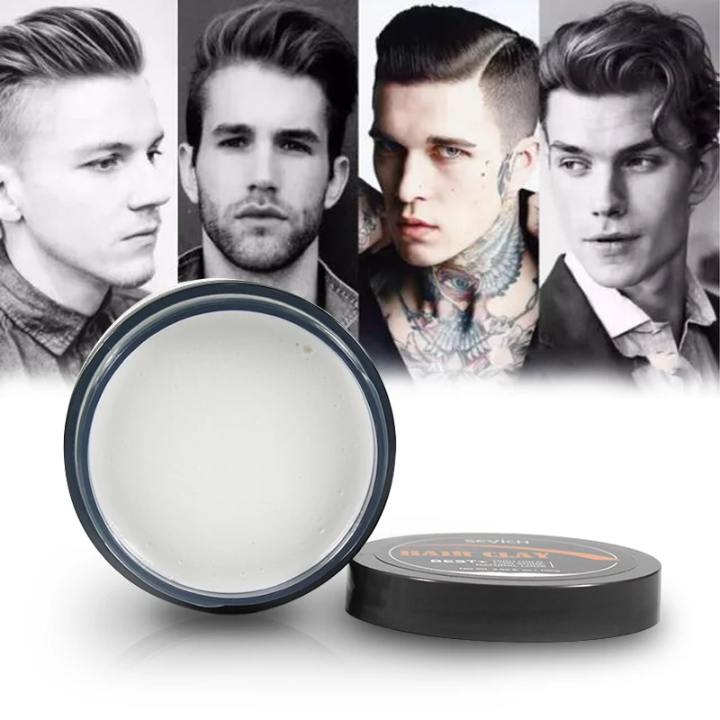 

hair clay high hold low shine hair wax natural look for man make fashion cool hair style 80g best styling strong hold daily use