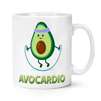 

Avocardio Fitness Workout Avocado Coffee Mug Ceramic Cup Gifts 11oz