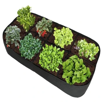

Fabric Raised Garden Bed Planting Container Grow Bags Breathable Felt Fabric Planter Pot For Plants Nursery Pot