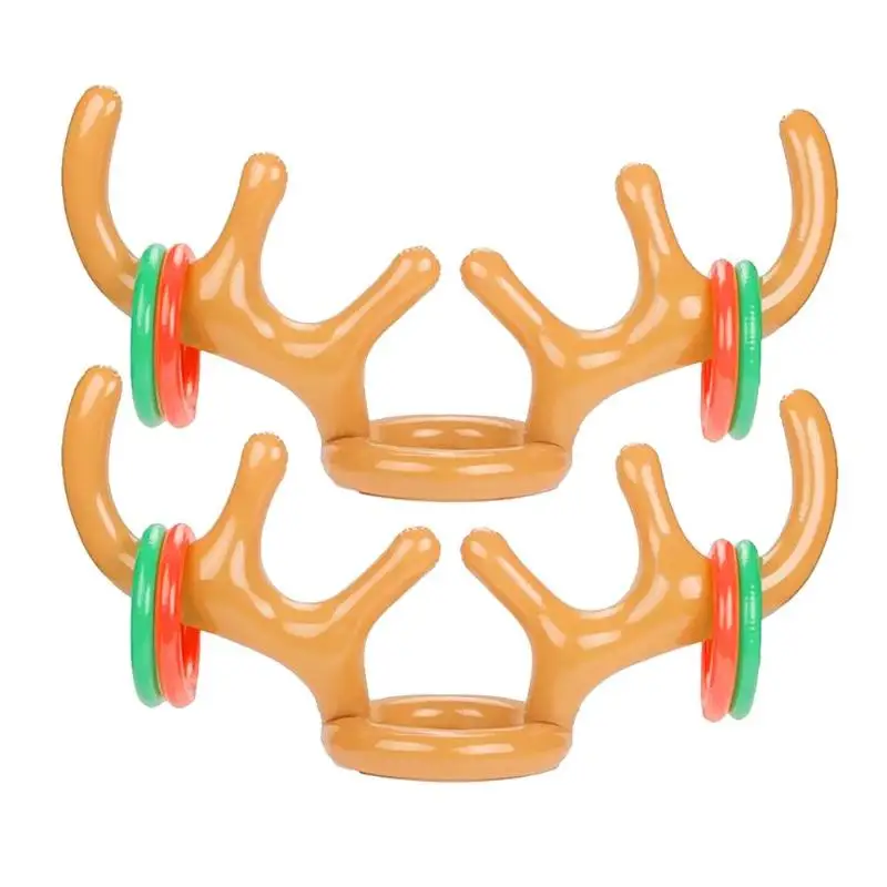 Deer Забавные надувные оленьи рога кольцо для шляпы хороший материал гибкость тонкий дизайн Toss рождественские принадлежности игрушки детские игры - Цвет: Deer