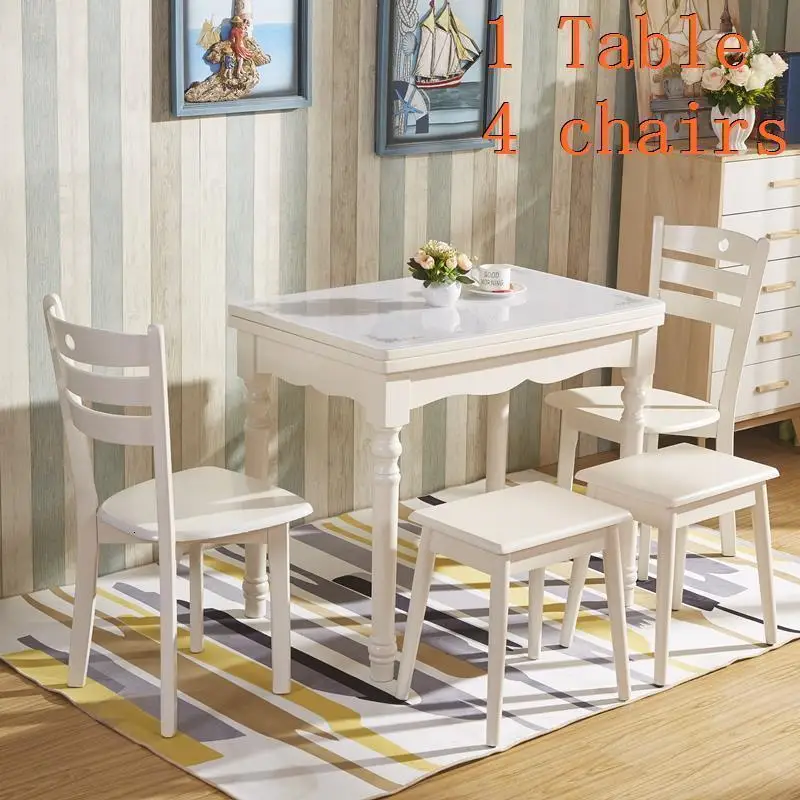 Sala Jantar обеденный набор Marmol Redonda Juego De Yemek Masasi Pliante Tavolo деревянный стол для столовой - Цвет: Version S