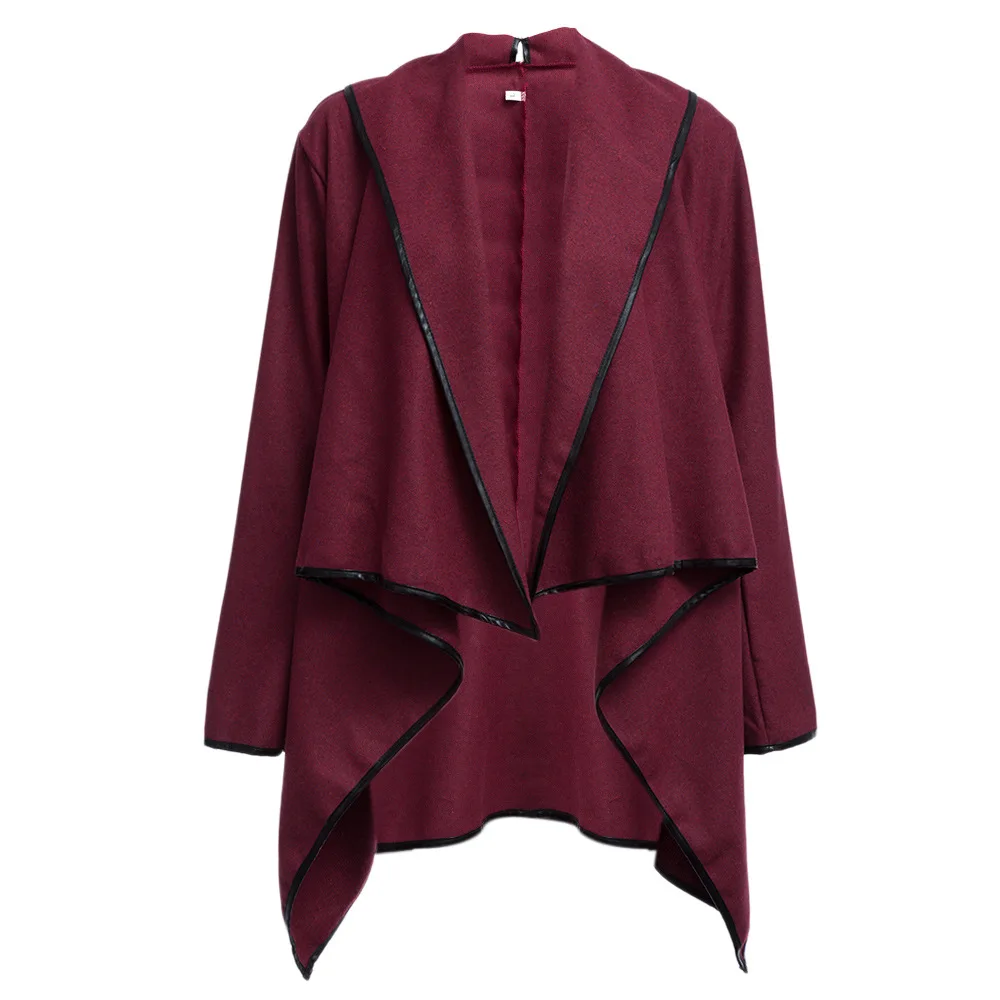 

High-end brand self-cultivation irregular temperament woolen coat windbreaker jacket