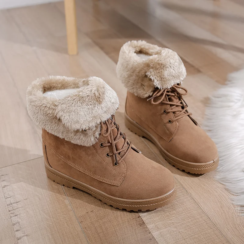 Winter boots furry women platform shoes for women 2020 boots female women shoes plush warm ankle boots booties woman snow boots