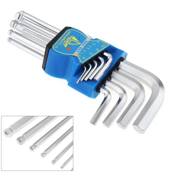 

Hexagon Allen Key Wrench Tools set Matte Chrome Ball End Spanner Set Screwdriver Tool Kit