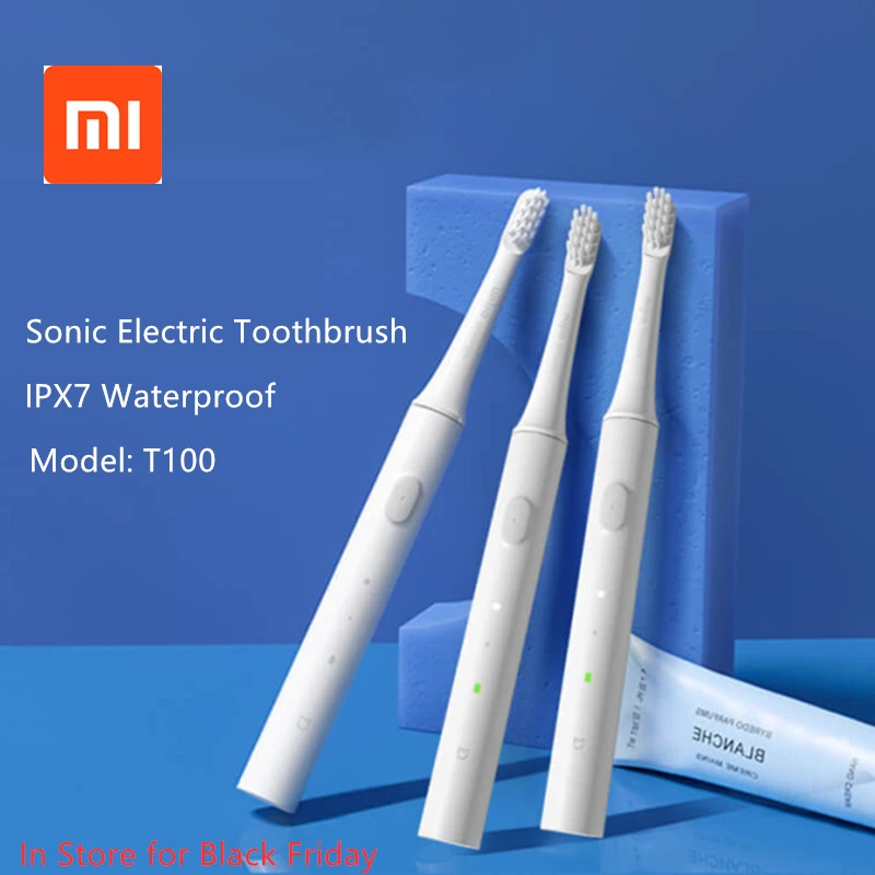 Оригинальная Xiaomi Mijia T100, звуковая электрическая зубная щетка для взрослых, водонепроницаемая, ультра звуковая автоматическая зубная щетка, USB перезаряжаемая, 2 скорости