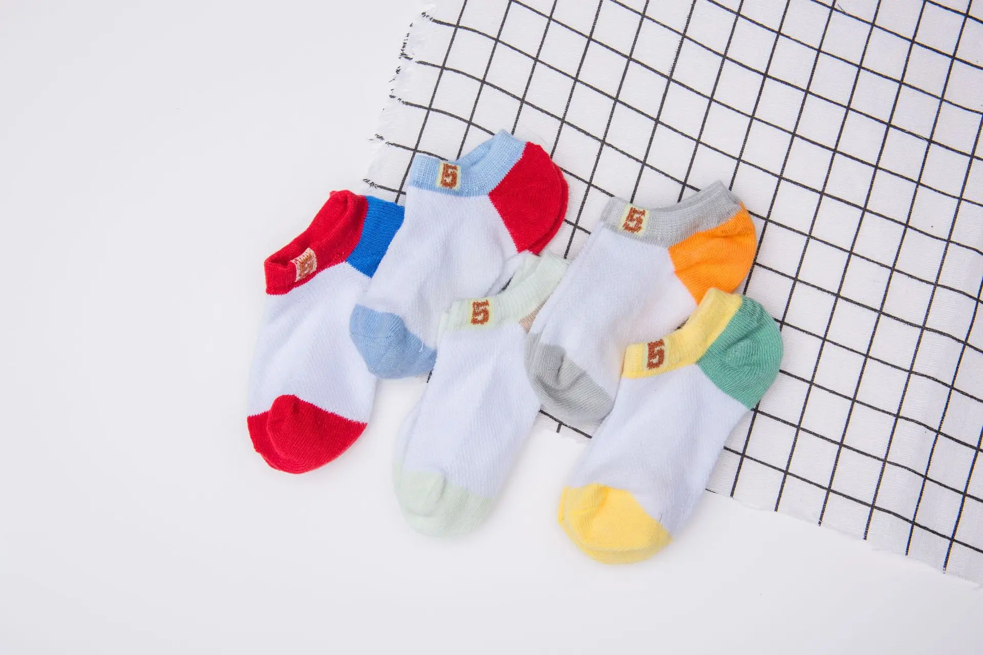 Summer Mesh CHILDREN'S Socks Breathable Cute with Numbers No-show Socks Baby Students Kids Socks Baby Socks