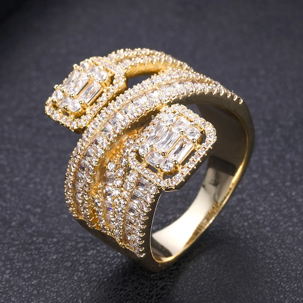 janekelly Charm Trendy Cross Layerd Statement Stacks Rings for Women Cubic Zircon Finger Rings Beads Ring Boho Beach Jewelry
