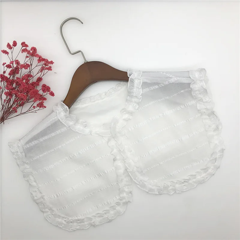 

Sitonjwly 2023 Women Lapel Detachable Collar Shirt Fake Collars Sweater Ladies False Collar Shawl Necklace Clothes Accessories