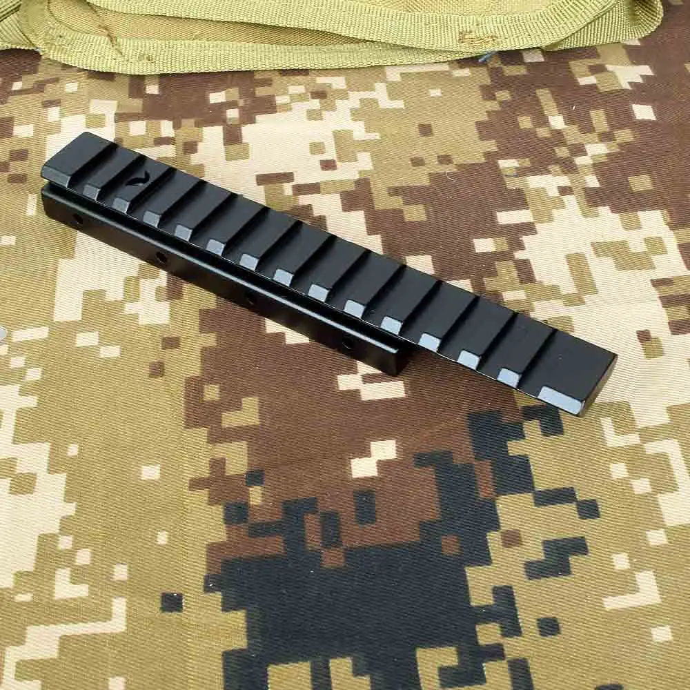 

155mm 14 Slots Dovetail 11mm to 20mm Weaver Picatinny Rail Adapter Scope Extend Mount Base Pistol Airsoft Hunting Caza