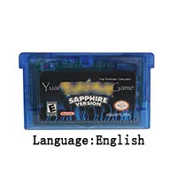 32 бит видеоигры картридж Консоли Карты PokemonSeries английская языковая версия - Цвет: Poke Sapphire