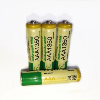 

4pcs/lot 1.2V AAA rechargeable battery high power high density 1350mAh AAA rechargeable NI-MH battery