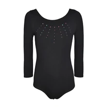 gymnastics leotard kids gymnastics clothes long sleeve black leotard sportswear dance leotard rythmic gymnastics figure skating