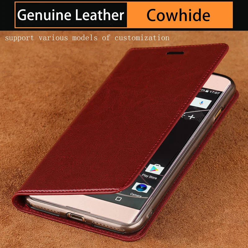 Чехол-книжка из воловьей кожи для Sony Xperia Z2 Z3 Z4 Z5 X XZ1 XZ2 XZ3 XZ4 Compact XA XA1 XA2 ultra XZ Premium xperia 5